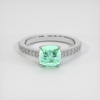 1.24 Ct. Emerald Ring, 18K White Gold 1