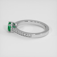 0.92 Ct. Emerald Ring, 18K White Gold 4