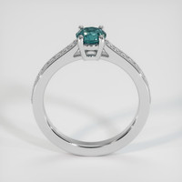0.69 Ct. Greenish Blue Sapphire Ring, 18K White Gold 3
