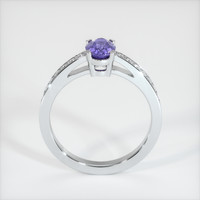 0.85 Ct. Bluish Purple Sapphire Ring, 18K White Gold 3
