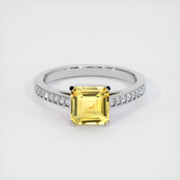 2.54 Ct. Yellow Sapphire Ring, 18K White Gold 1