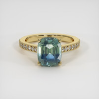 5.10 Ct. Bi Color Sapphire Ring, 10K Yellow Gold 1