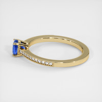 0.77 Ct. Blue Sapphire Ring, 14K Yellow Gold 4