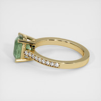 2.89 Ct. Bluish Green Sapphire Ring, 14K Yellow Gold 4