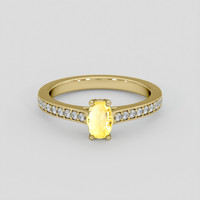 0.81 Ct. Yellow Sapphire Ring, 14K Yellow Gold 1