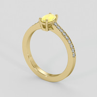 0.81 Ct. Yellow Sapphire Ring, 14K Yellow Gold 2