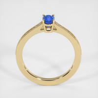 0.77 Ct. Blue Sapphire Ring, 18K Yellow Gold 3