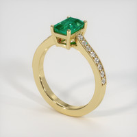 1.15 Ct. Emerald Ring, 18K Yellow Gold 2