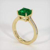 3.35 Ct. Emerald Ring, 18K Yellow Gold 2