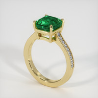 3.01 Ct. Emerald Ring, 18K Yellow Gold 2