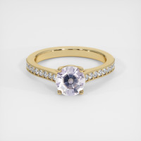 1.29 Ct. Purple Spinel Ring, 18K Yellow Gold 1