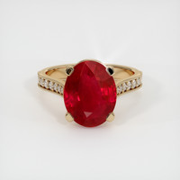 5.03 Ct. Ruby Ring, 18K Yellow Gold 1