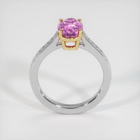 2.16 Ct. Pink Kunzite Ring, 14K Yellow & White 3