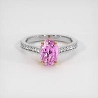 2.16 Ct. Pink Kunzite Ring, 18K Yellow & White 1