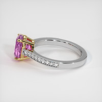2.16 Ct. Pink Kunzite Ring, 18K Yellow & White 4