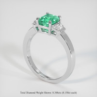 1.27 Ct. Emerald Ring, Platinum 950 2