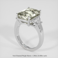 12.12 Ct. White Sapphire Ring, Platinum 950 2