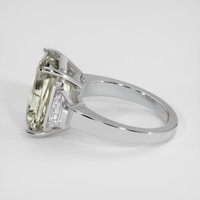 12.12 Ct. White Sapphire Ring, Platinum 950 4