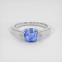 1.86 Ct. Blue Sapphire Ring, 10K White Gold 1