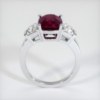 4.11 Ct. Purplish Red Ruby Ring, 10K White Gold 3