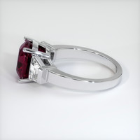 4.11 Ct. Purplish Red Ruby Ring, 10K White Gold 4