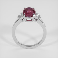2.77 Ct. Purplish Red Garnet Ring, 14K White Gold 3