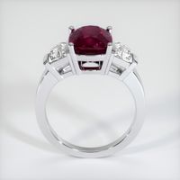 4.11 Ct. Purplish Red Ruby Ring, 14K White Gold 3