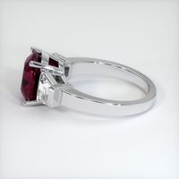 4.11 Ct. Purplish Red Ruby Ring, 14K White Gold 4