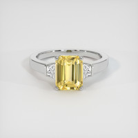 3.00 Ct. Yellow Sapphire Ring, 14K White Gold 1