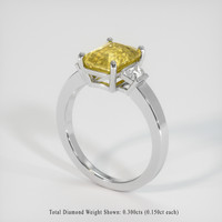 3.00 Ct. Yellow Sapphire Ring, 14K White Gold 2