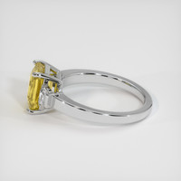 3.00 Ct. Yellow Sapphire Ring, 14K White Gold 4