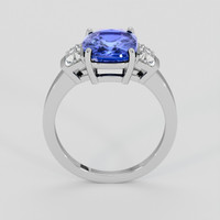 3.58 Ct. Blue Sapphire Ring, 14K White Gold 3