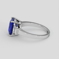 3.51 Ct. Blue Sapphire Ring, 14K White Gold 4