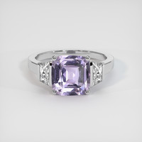 3.02 Ct. Purple Sapphire Ring, 14K White Gold 1