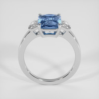 3.01 Ct. Greenish Blue Sapphire Ring, 18K White Gold 3