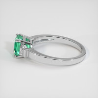 1.27 Ct. Emerald Ring, 18K White Gold 4