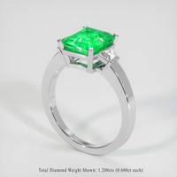 3.39 Ct. Emerald Ring, 18K White Gold 2