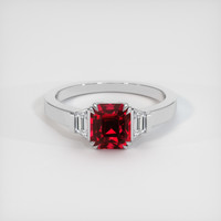 1.55 Ct. Ruby Ring, 18K White Gold 1