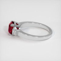 1.55 Ct. Ruby Ring, 18K White Gold 4