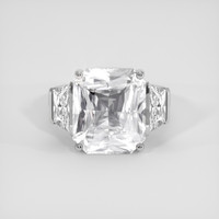 8.60 Ct. White Sapphire Ring, 18K White Gold 1