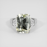 12.12 Ct. White Sapphire Ring, 18K White Gold 1
