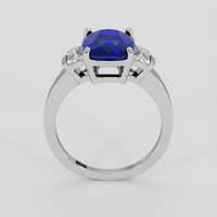 3.51 Ct. Blue Sapphire Ring, 18K White Gold 3
