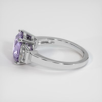 3.02 Ct. Purple Sapphire Ring, 18K White Gold 4