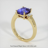3.00 Ct. Color Change Sapphire Ring, 14K Yellow Gold 2