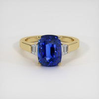 6.19 Ct. Blue Sapphire Ring, 14K Yellow Gold 1