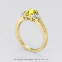 1.21 Ct. Yellow Sapphire Ring, 14K Yellow Gold 2
