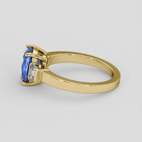2.24 Ct. Blue Sapphire Ring, 14K Yellow Gold 4