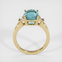 4.50 Ct. Bluish Green Sapphire Ring, 14K Yellow Gold 3