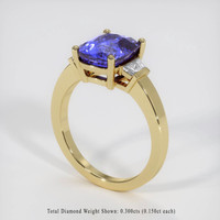 3.00 Ct. Color Change Sapphire Ring, 18K Yellow Gold 2
