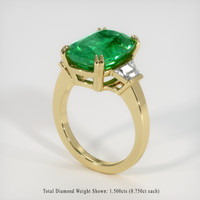 8.62 Ct. Emerald Ring, 18K Yellow Gold 2